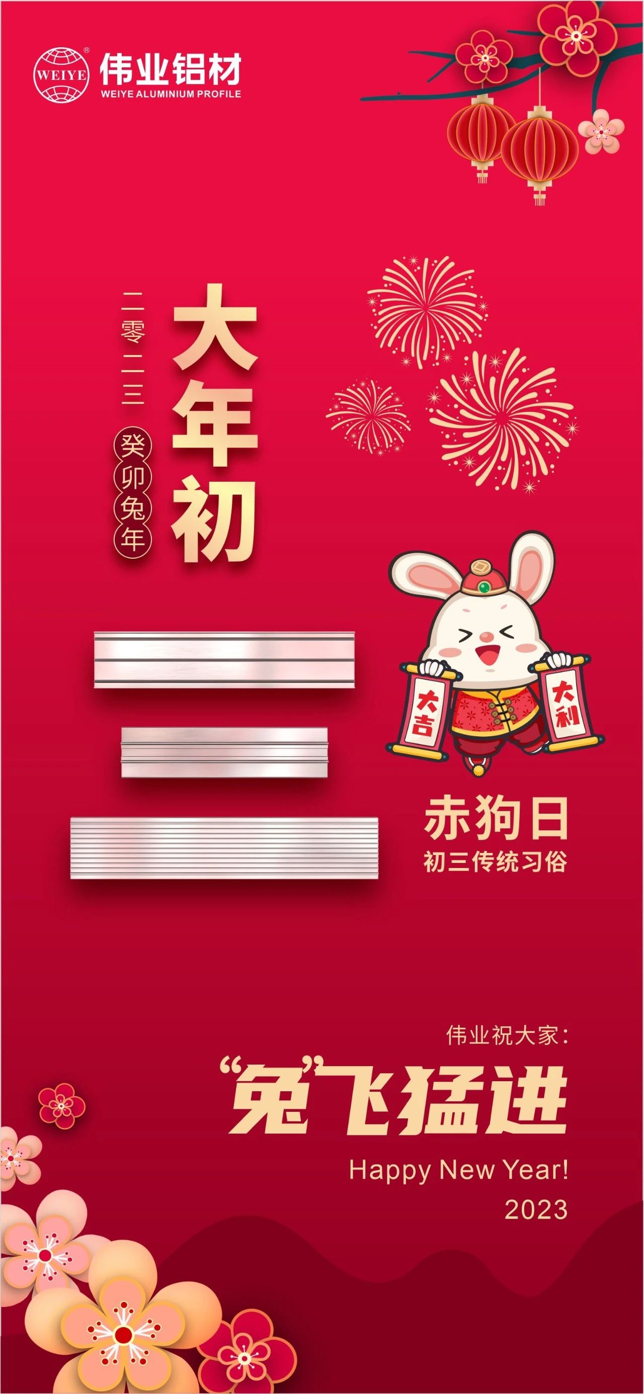 大年头三·赤狗日 | 888集团祝您“兔”飞猛进，，2023卯足劲头，，齐“兔”并进